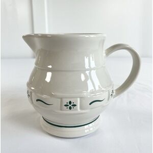 Vintage Longaberger Woven Traditions Heritage Green Pottery Pitcher 32oz Cottage